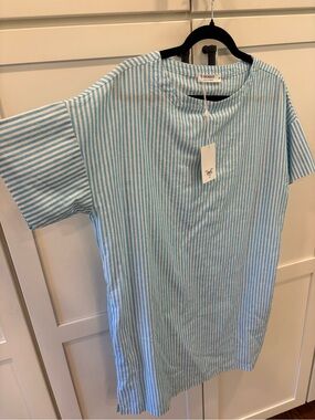🩵LA Relaxed Organic Cotton/Linen Dress w Pockets!!